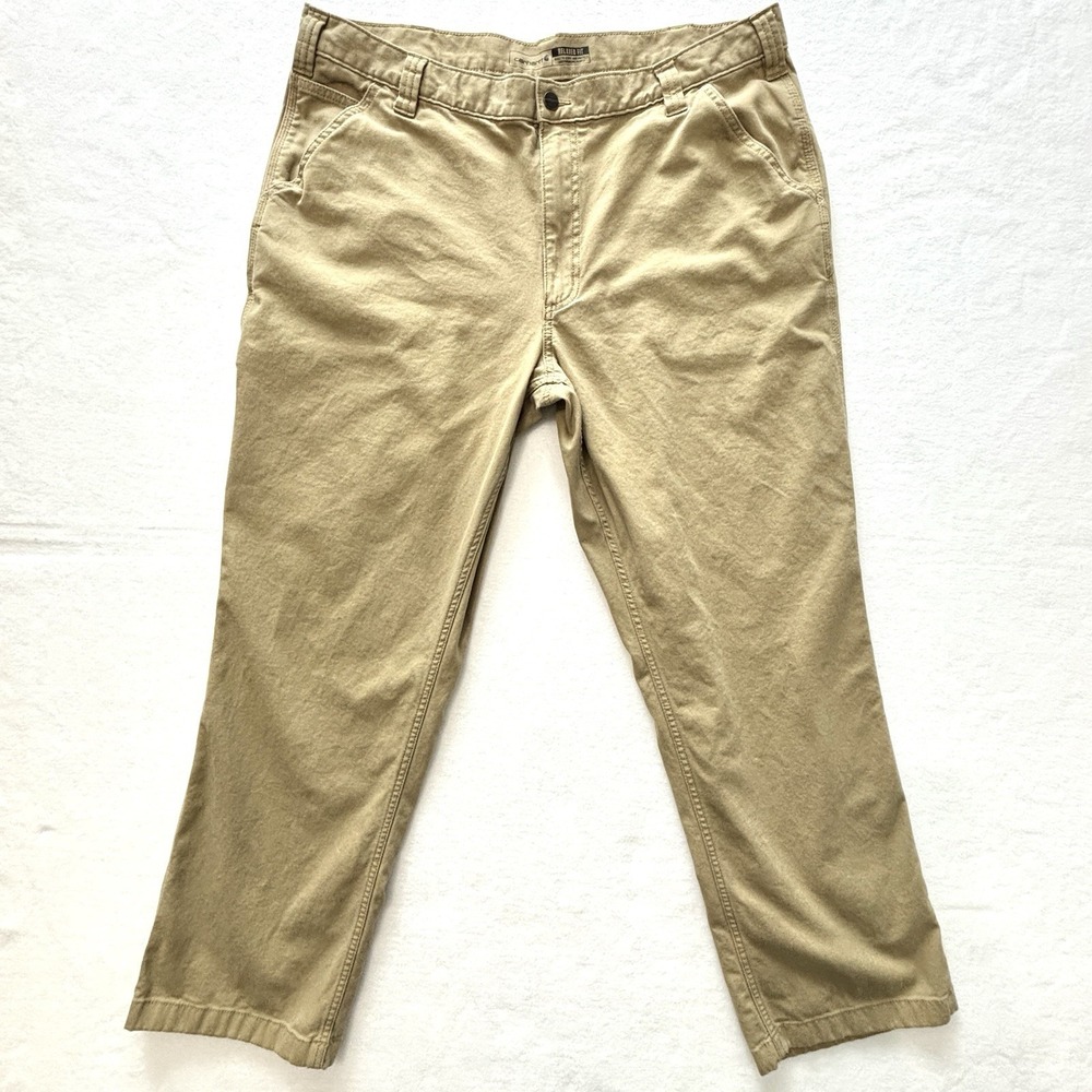 Carhartt Rugged Flex Relaxed Fit Canvas‎ Work Pants Khaki Tan 40x32 B2291-M